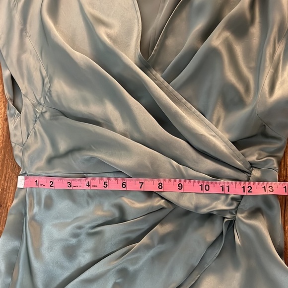 Elegant Asymmetrical Teal Dress - Picture 12 of 14